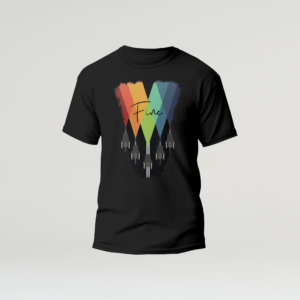 Koszulka męska RAINBOW czarna