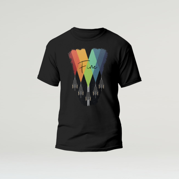 Koszulka damska RAINBOW czarna